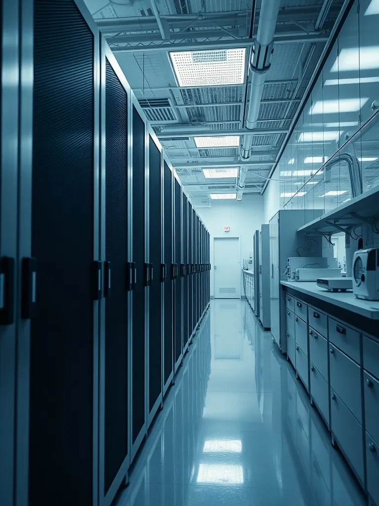 A high-tech industrial laboratory in Szombathely with server